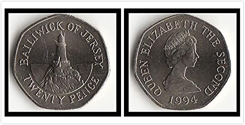 ג'רזי זאורי אירופאי 50 פרוטה שנת מטבעות אוסף מטבעות זרים אקראיים אוסף מתנה של 20 אגורה שנת מטבעות נדירה אוסף מתנות מטבעות זרים