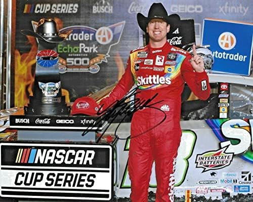 2020 קייל בוש זומבי Skittles Texas Win חתום Auto 8x10 COA 1 - תמונות NASCAR עם חתימה