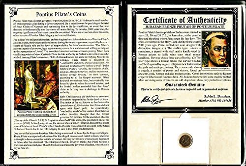מטבעות עולמיות פונטיוס פילטוס מטבע עם סיפור ותעודה אלבום,