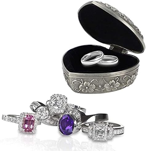ZCXIYU וינטג 'סגסוגת לב תיבות תכשיטים לתכשיטים לאחסון מחזיק שרשרת אחסון קופסאות קישוט תכשיטים מחזיק מיכל לנשים קיבולת גבוהה
