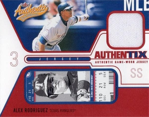 אלכס רודריגז שחקן ללבוש כרטיס בייסבול של ג'רזי טלאי 2004 פליירטיקס JAAR - משחק MLB משומש גופיות