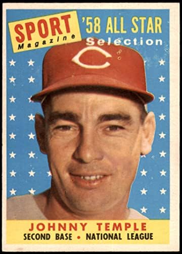 1958 Topps 478 All-Star Johnny Temple Cincinnati Reds Ex/MT Reds