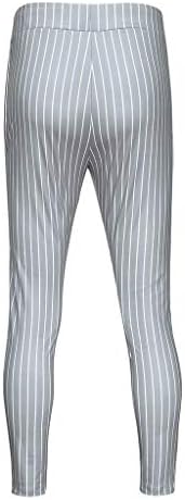 מכנסי טרנינג לגברים, טלאים מפוספסים מזדמנים של גברים F_GOTAL המותניים המותניים המותניים המפעילים מכנסיים מכנסיים עם כיסים