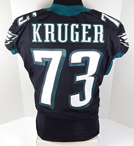 2014 Philadelphia Eagles Joe Kruger 73 משחק הונפק Black Jersey 44 DP29100 - משחק NFL לא חתום משומש