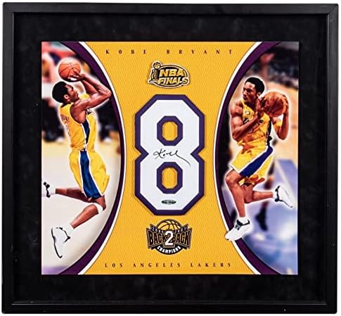 קובי בראיינט חתם 2000-01 גמר הג'רסי מספר תצוגה של אודה סיפון עליון COA - גופיות NBA עם חתימה