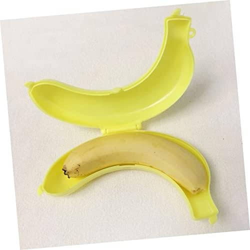 קליספיד 5 יחידות חיצוני קיבול קופסא פלסטיק אחסון תיבת בננה אחסון מיכל בננה אחסון תיבת בננה מקרה מחזיק מגן דוגמנות מיכל נסיעות בננה מגן