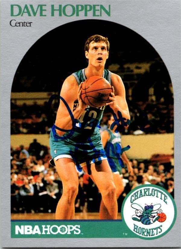 דייב הופן חתימה כרטיס כדורסל 1990 חישוקים 55 - כרטיסי כדורסל לא חתומים