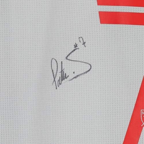 פטריק סיגריסט ניו יורק רד בולס עם חתימה משומשת משומשת 7 גופייה גריי מעונת MLS 2020 - גופיות כדורגל עם חתימה