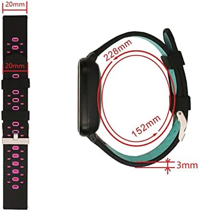 XIRIXX 20 ממ רצועת שעון צבעונית עבור Garmin Forerunner 245 245M 645 מוסיקה vivoactive 3 סיליקון סיליקון חכם צמיד פס שעון