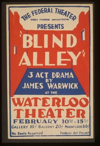 צילום היסטורי -פינדס: תיאטרון פדרלי, מנהלי התקדמות עבודות, סמטה עיוורת, תיאטרון ווטרלו, 1937