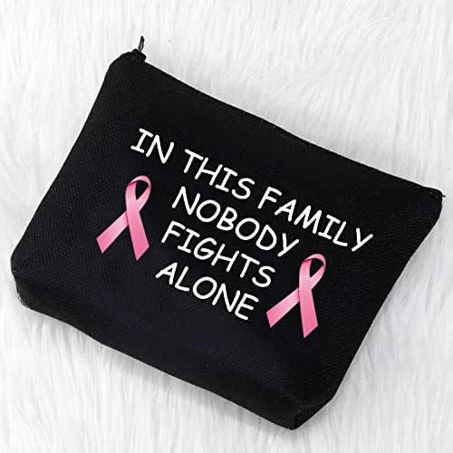 CMNIM מתנות לסרטן שד שקית איפור של סרט סרטן סרט סרטן סרטן מודעות לניצולי כימיה חולים ניצולי סרטן השד במשפחה זו אף אחד לא נלחם לבד סרטן
