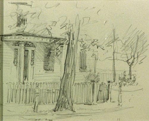 צילום היסטורי -פינדינגס: בית קרוסוויקס, עץ, אליס ברבר סטפנס, 1895, ניו ג'רזי, ניו ג'י, ארצות הברית