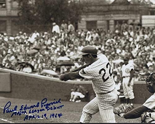 פול פופוביץ 'שיקגו קאבס כתוב M.L. הופעת הבכורה חתומה על 8x10 צילום w/coa - תמונות MLB עם חתימה