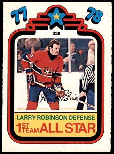 1978 O-Pee-Chee 329 האולסטאר לארי רובינסון קנדינס NM Canadiens