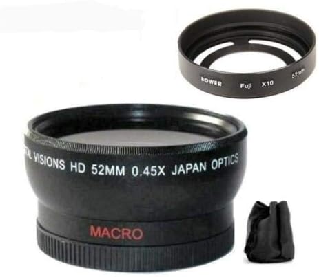 עדשת זווית רחבה של 0.45X עם מתאם צינורות עבור Fujifilm x10 / x20 מצלמה דיגיטלית