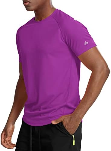זנג ' ו גברים של ספורט חולצות קצר שרוול מהיר יבש מצויד כושר אימון ריצה ביצועים טיולים לחות הפתילה חולצות